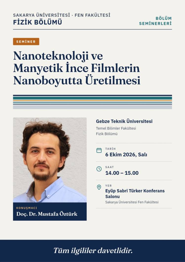 Doç. Dr. Mustafa ÖZTÜRK (Davetli Konuşmacı) 